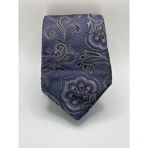 Daniel Cremieux Navy Paisley Silk Tie 58"x3.5" Made in USA